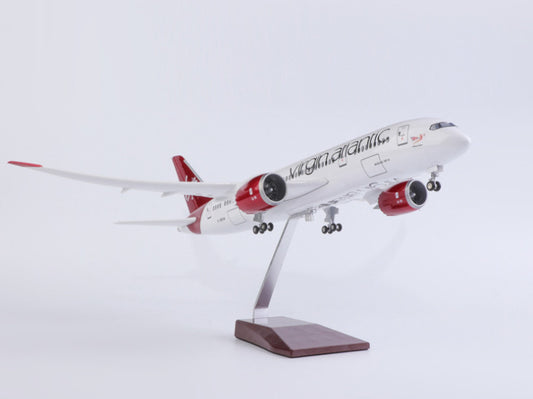 1:130 43CM Virgin Atlantic BOEING 787 Airplane Landing Gear Resin Aircraft Model