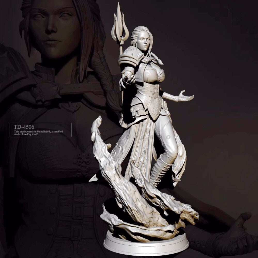1/35 resin figure model kit Fantasy Mage Gianna Unassembled Unpainted
