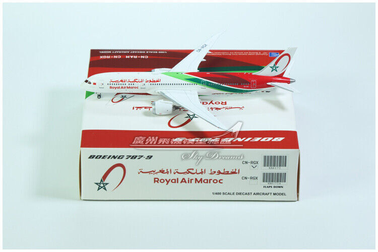 1:400 JC Wings Royal Air Maroc BOEING 787-9 Passenger Airplane Diecast Model