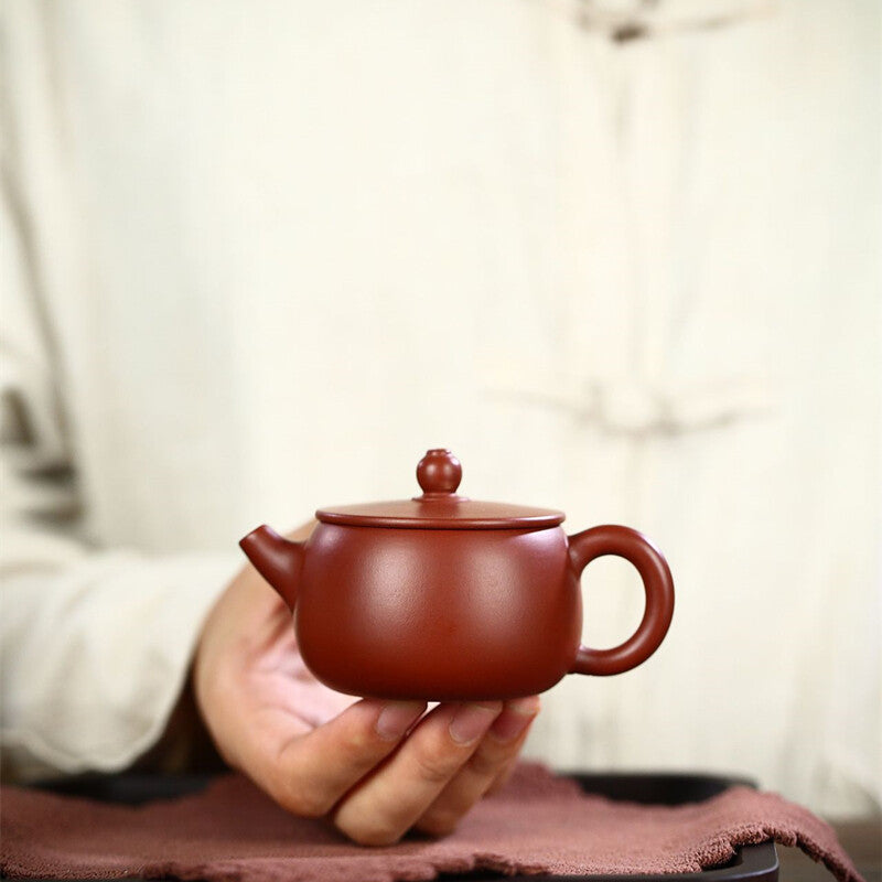 Dahongpao Clay True Yixing Zisha Tea Pot Marked Big Opening Mouth Pot 100ml Pot