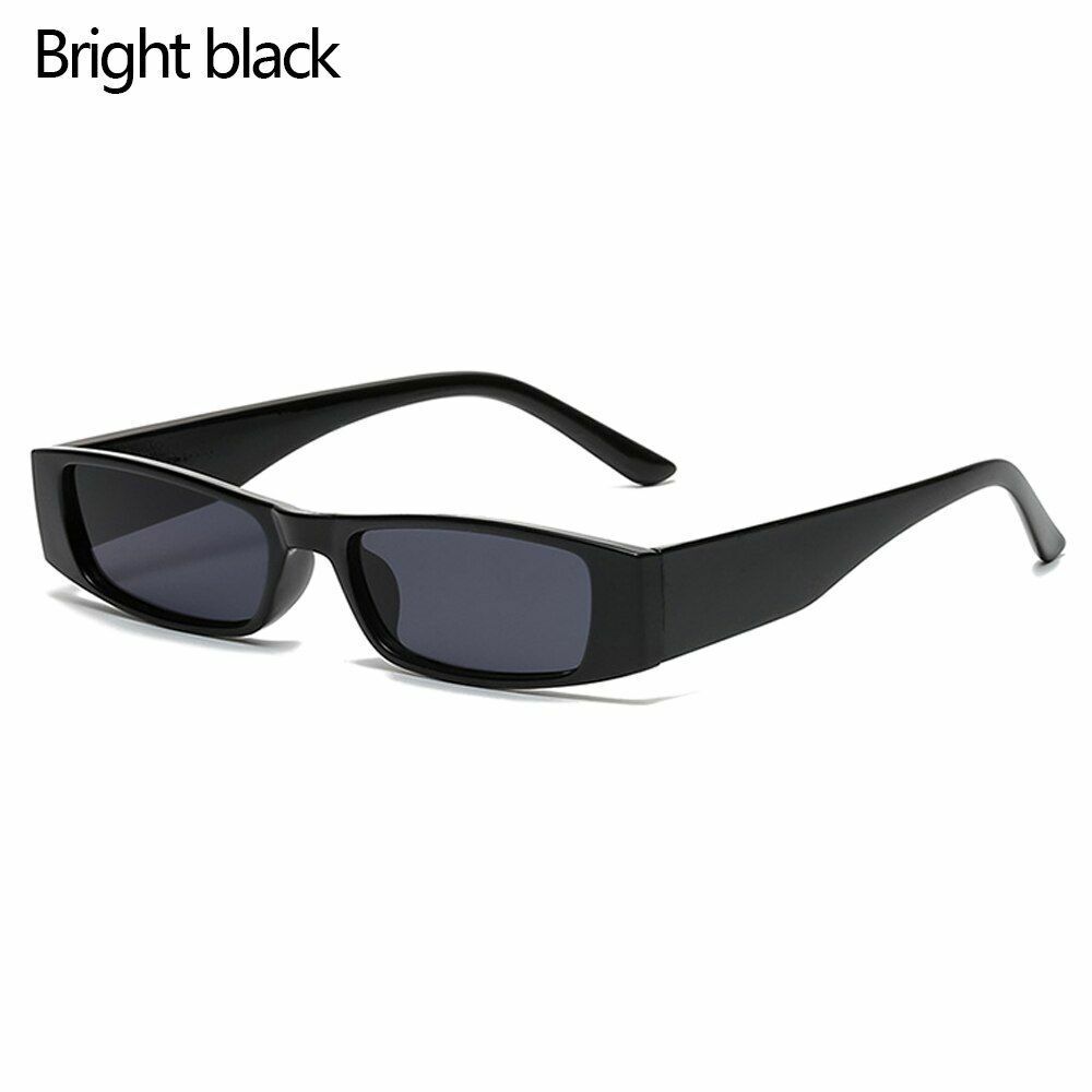 Sunglasses Vintage Retro Small Frame Rectangle Square Narrow Eyewear UV400 26MM