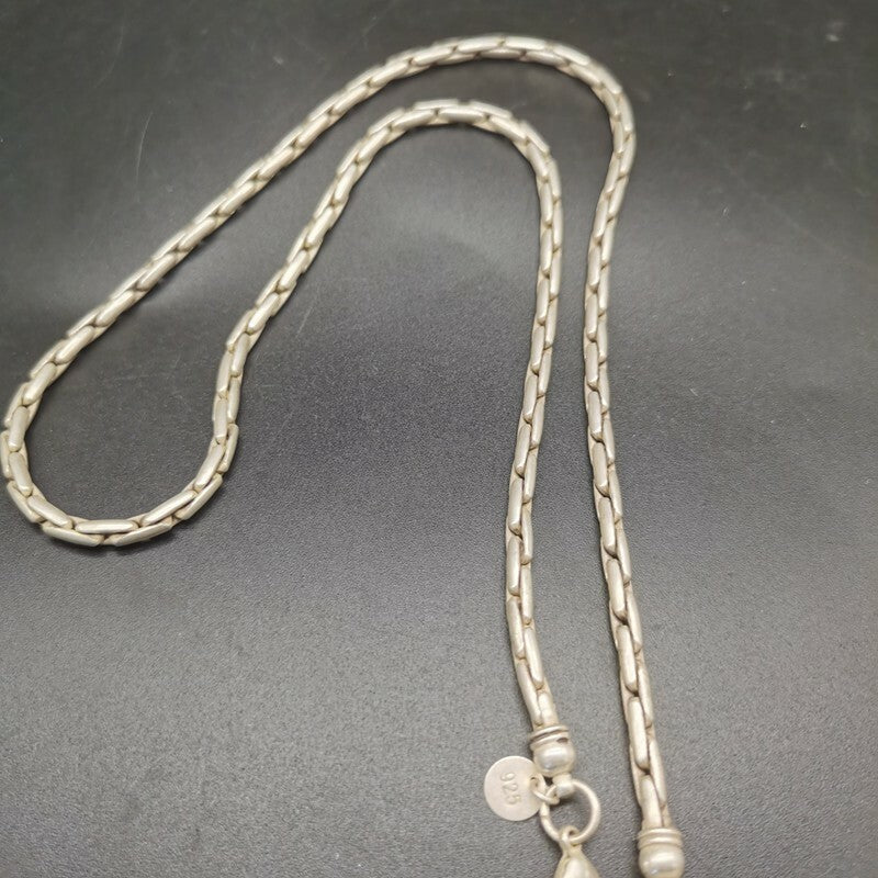 58Cm Exquisite Chinese Tibet Silver Handmade Necklace