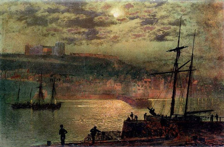 Dream-art Oil painting John Atkinson Grimshaw-Whit by from Scotch Head landscape