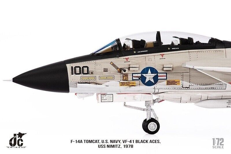 1:72 JC Wings Grumman F-14A Tomcat USN Nimitz 1978 Fighter Diecast Plane Model