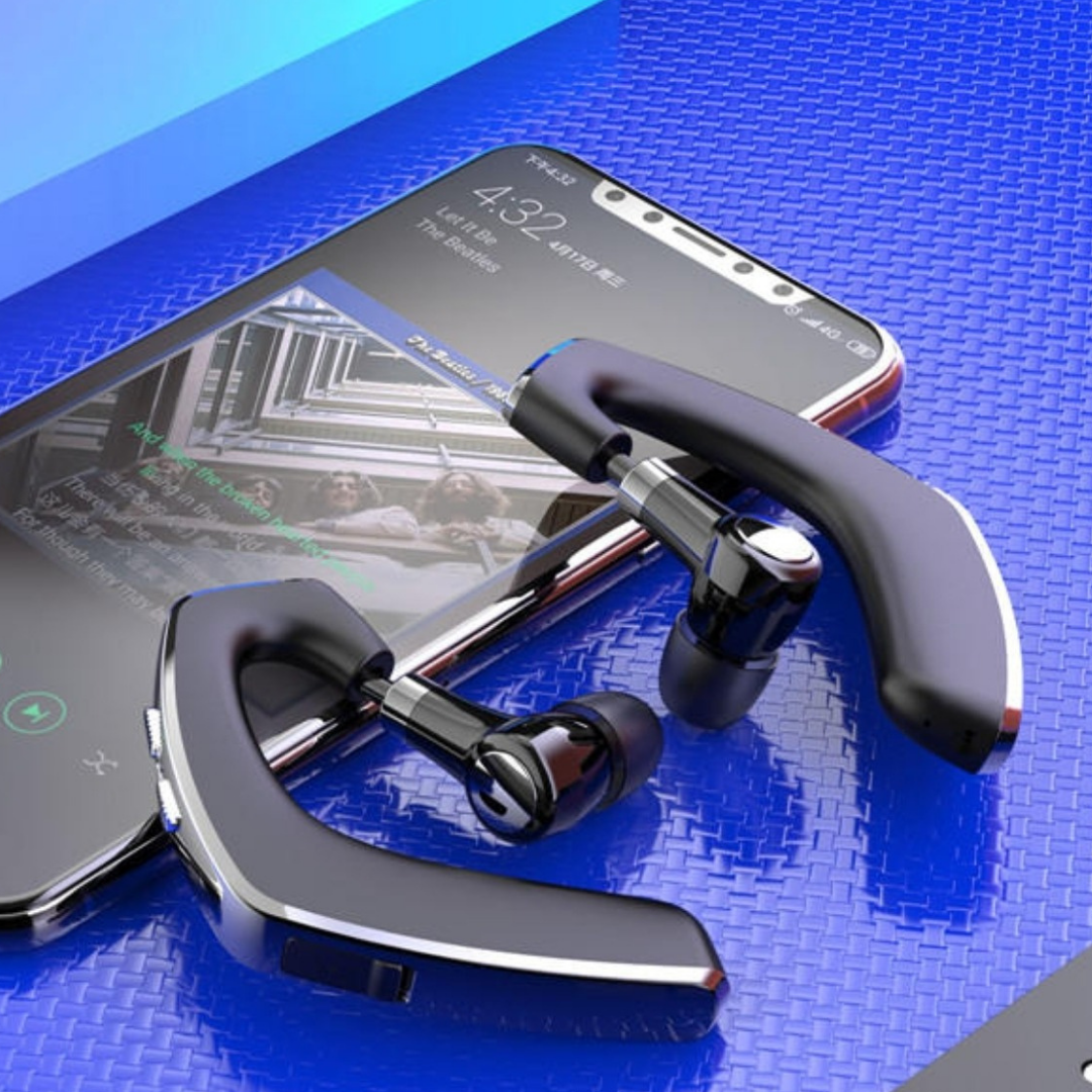 Wireless Bluetooth 5.0 Earpiece Headset Driving Trucker Earbuds Noise Cancelling