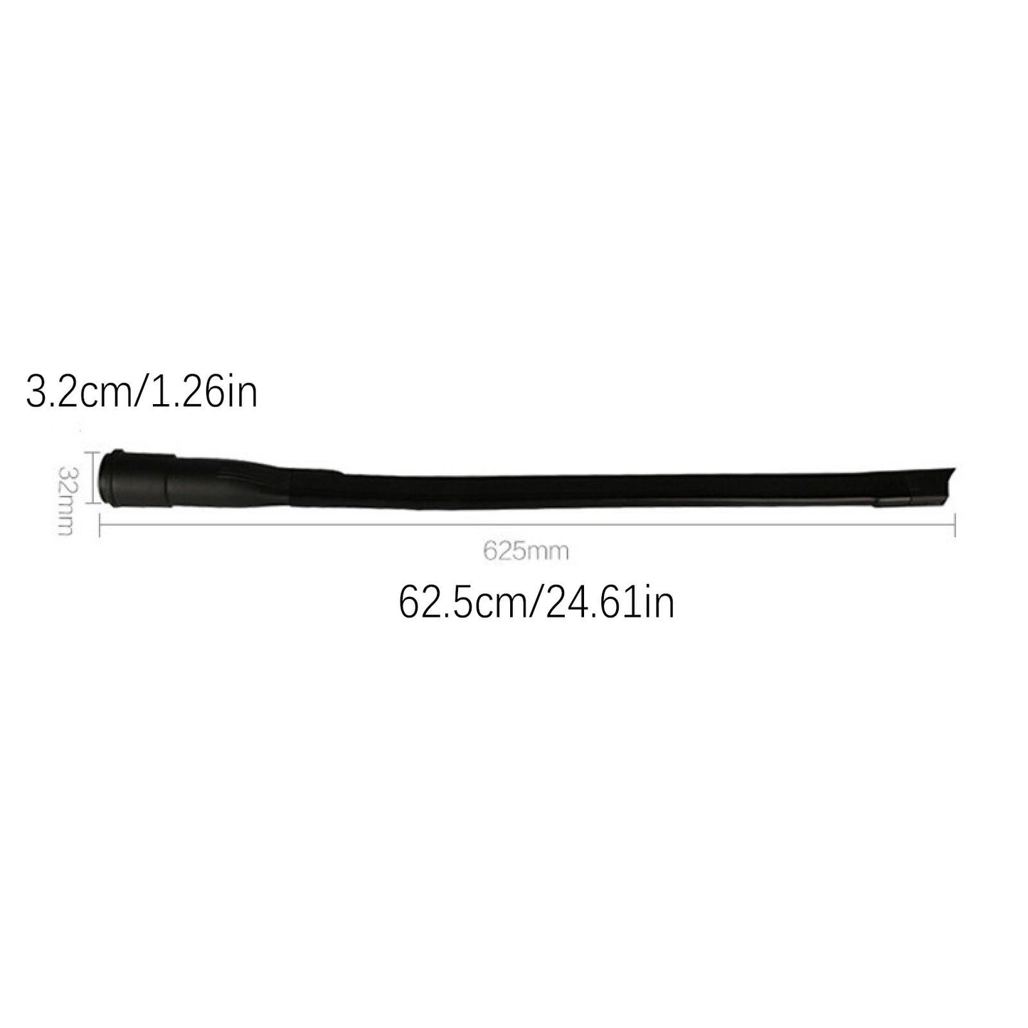 32mm Universal Vacuum Cleaner Long Soft Flexible Flat Slim Suction Nozzle Head
