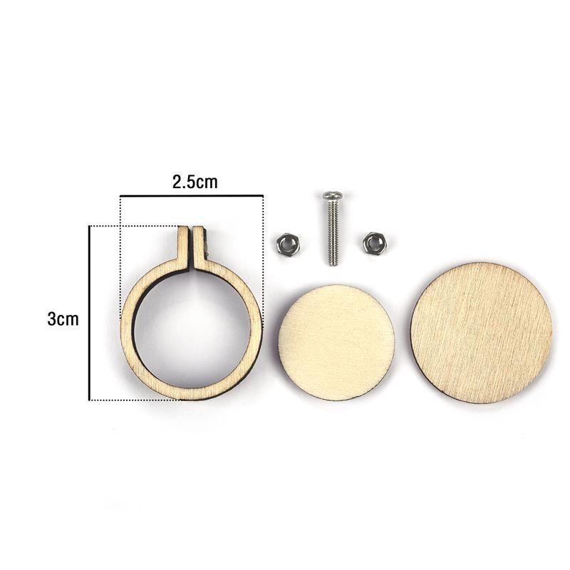 Mini Embroidery Hoop Wooden Ring DIY Cross Stitch Needle Frame Craft Sewing Tool
