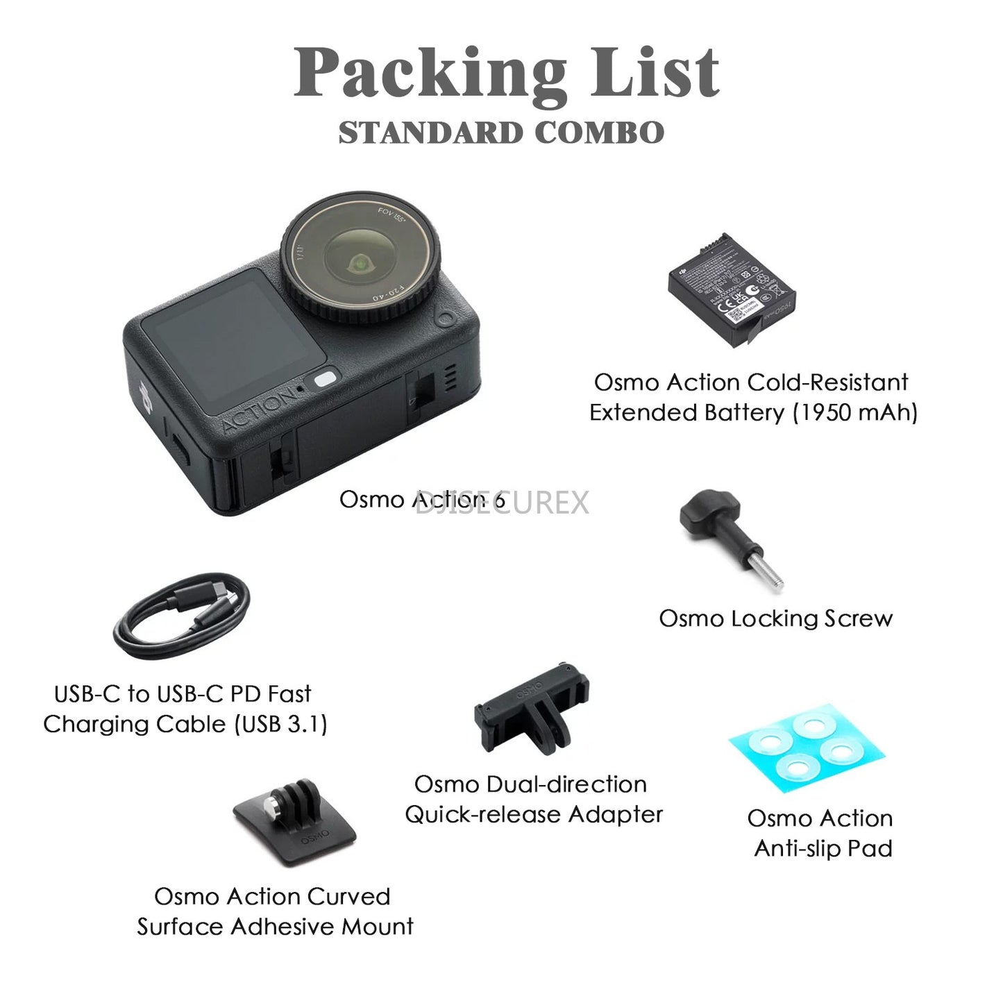 DJI Osmo Action 6 Standard Combo – Variable Aperture Sports Camera