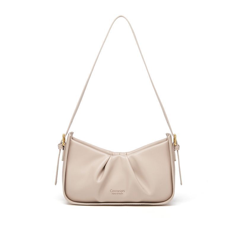Split Leather Underarm Bag Shoulder Crossbody Cowhide Mini Wallet Purse Zipper