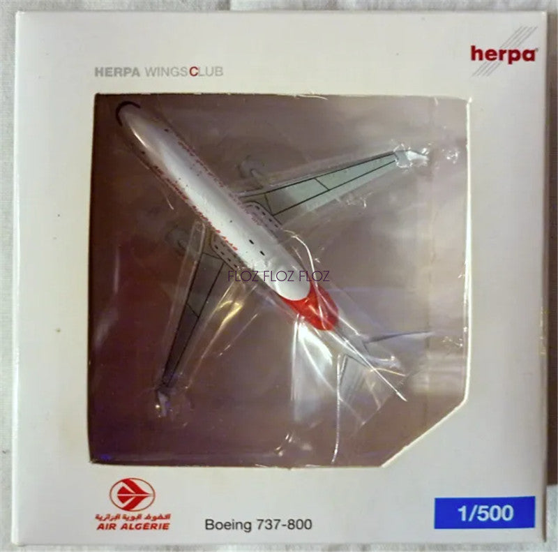 for Herpa for Air Algerie for Boeing 737-800 7T-VKC 1:500 plane Pre-built Model