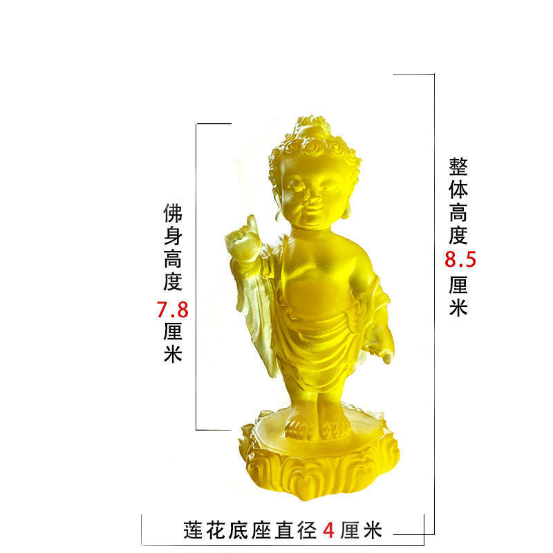 Buddha Statue of Buddha, Prince Buddha, Water Colored Glaze Bathing Buddha