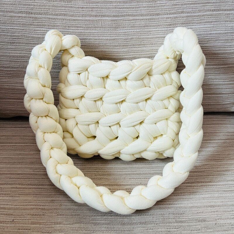 Shoulder Handbag Women Handmade Crochet Bags Girls Rope Crossbody Bags