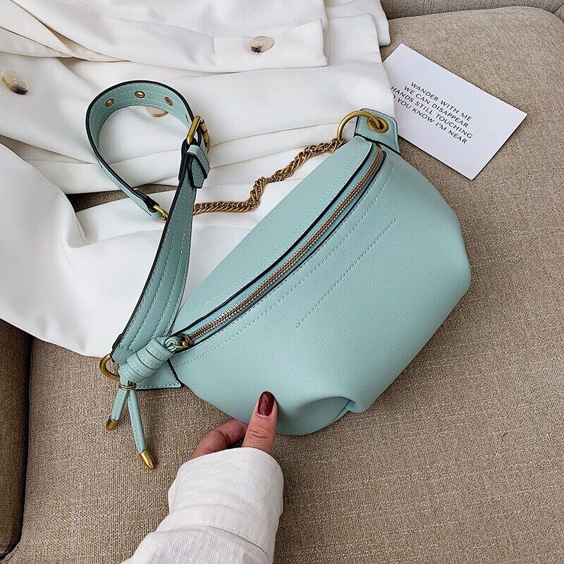 Women Packs Leather Belt Bags Shoulder Wild Chest Crossbody Bag Pouch