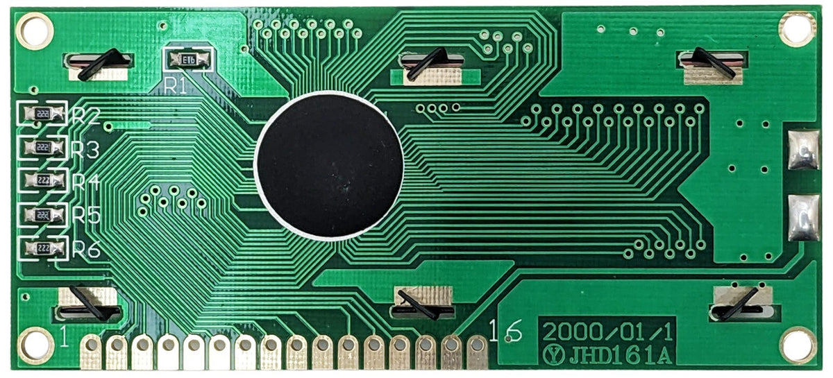 16x1 Character Dot Matrix LCD Module with Backlight, 64.0x13.8mm Viewing Area