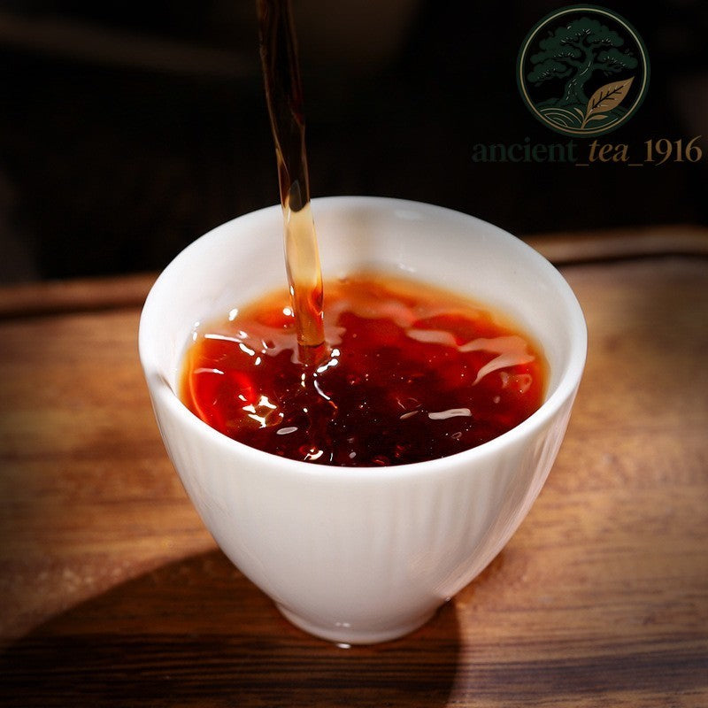 250g Ripe Pu'er Tea Brick Yunnan Menghai 2014 Raw Material Ancient Tree