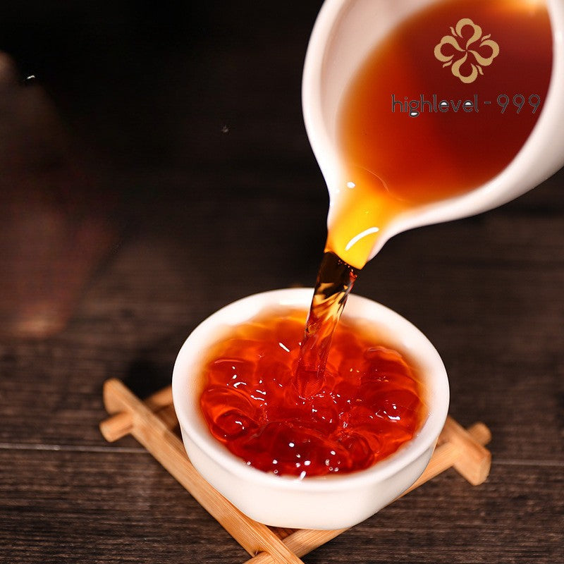 100g Fermented Ripe Pu'er Aged Glutinous Flavor Compressed Tea Cake Yunnan