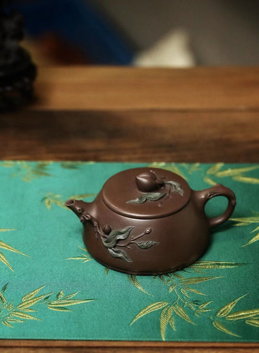 180cc chinese Yixing Handmade Zisha Purple clay Teapot ShengTao Hu Tea Pot