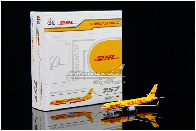 1:400 JC Wings DHL AIR AUSTRIA BOEING 757-200PCF Aircraft Diecast Airplane Model