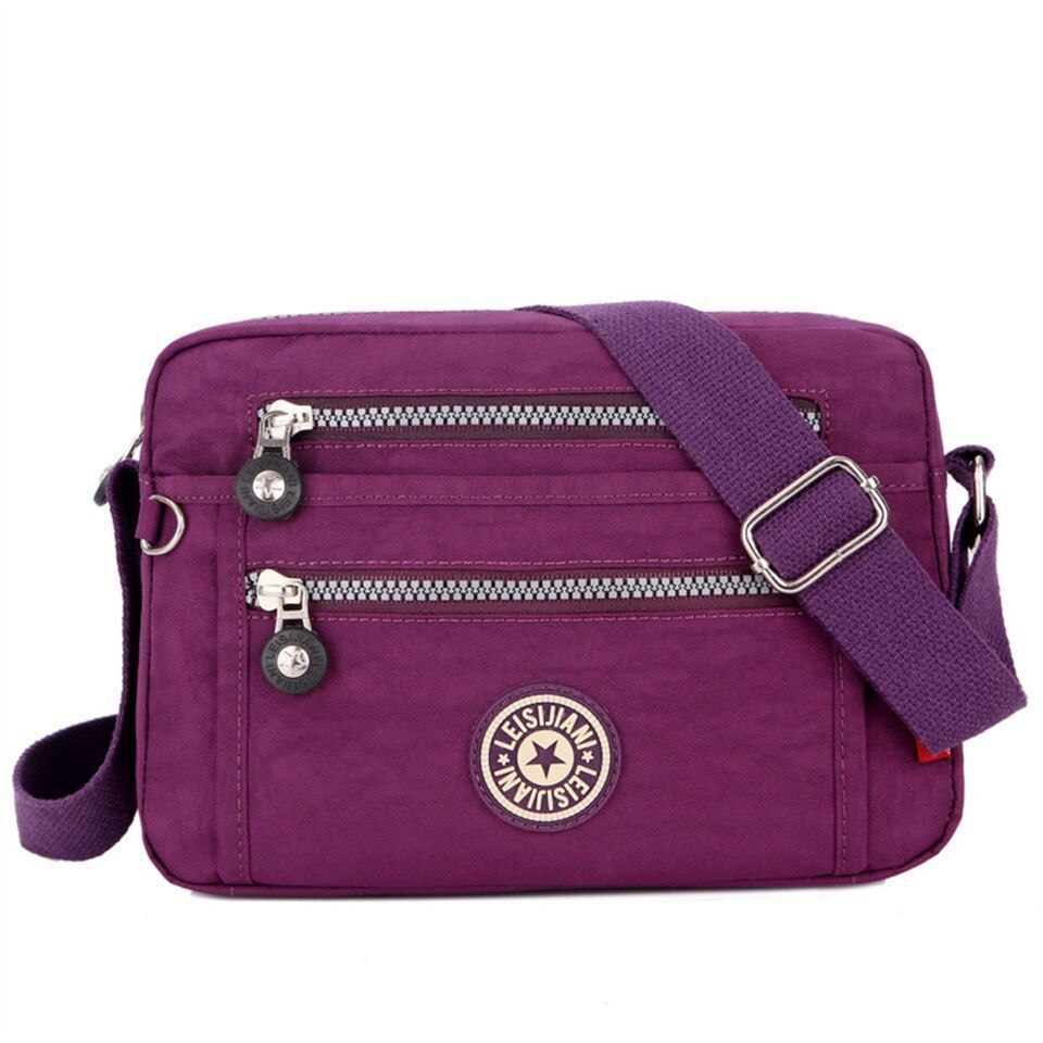 Waterproof Nylon Messenger Bag Small Shoulder Purse Crossbody Handbags 25*9*17CM