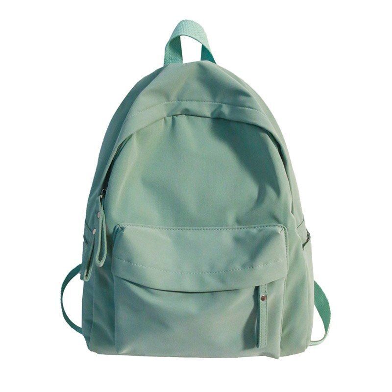 Solid Color Backpack Waterproof Nylon School Traveling Shoulder Bags 29*14*38 CM