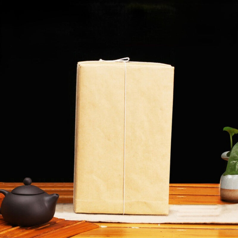 12 Years 1000g China Hunan Anhua Black Tea Handmade Brick Tea Fu Cha Green Food