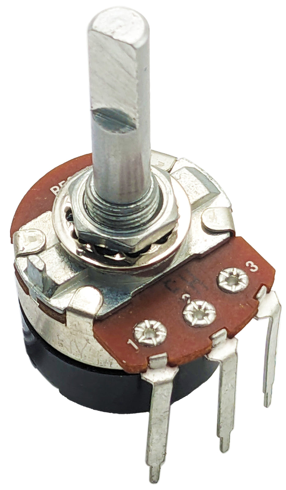 4 Pack 1/2W 500K Ohms Potentiometer, Single Turn, Round Shaft, Panel Mount
