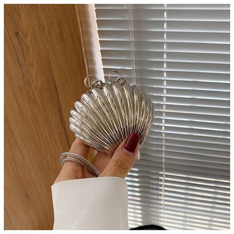Shell Bag Pearls Shoulder Crossbody Bag Small Lipstick Purses Women's Handbags
