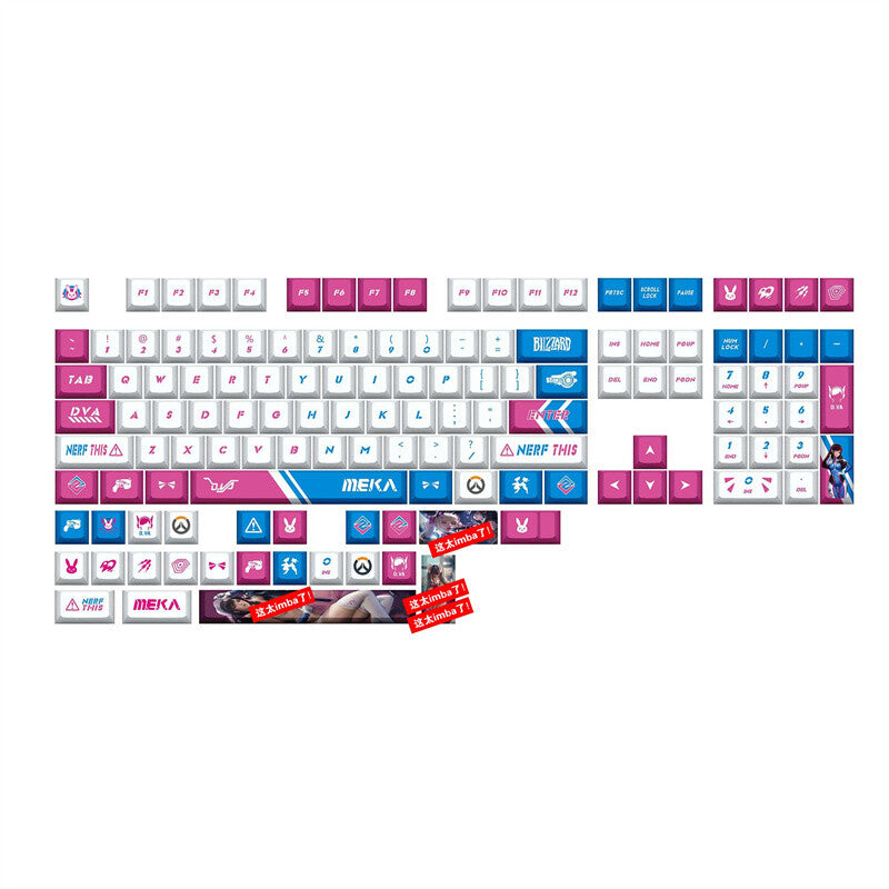 New 132 Key Games Overwatch OW PBT Keycap Set for Cherry MX Mechanical Keyboard
