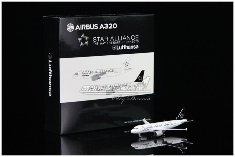 1:400 JC Wings Lufthansa STAR ALLIANCE AIRBUS A320 Plane Diecast Aircraft Model