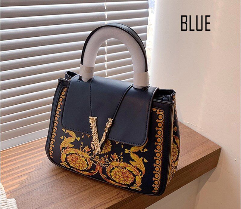 Synthetic Crossbody Bag Handbag Shoulder Purse 23*27*13 CM Shell Black/Golden
