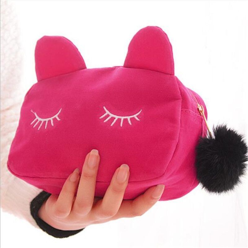 Cartoon Print Toiletry Bag Storage Case Travel Makeup Pouch Organizer Cosmetic