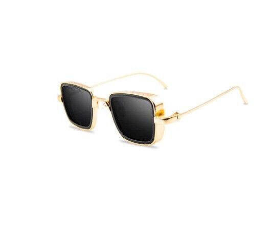 Vintage Steampunk Sunglasses Men Retro Metal Square Eyewear Trendy Fashion Shade