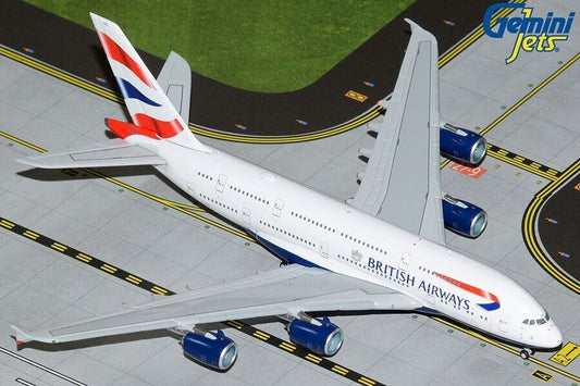 1:400 GeminiJets BRITISH AIRWAYS AIRBUS A380 Passenger Airplane Diecast Model