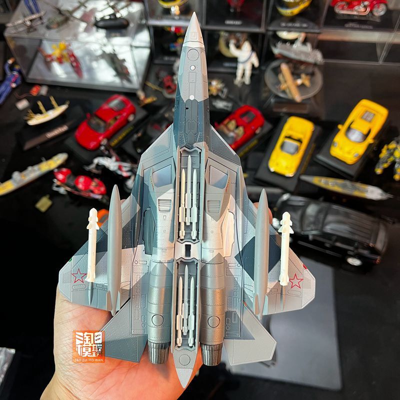 1: 100 SU-57 fighter jet coating model alloy