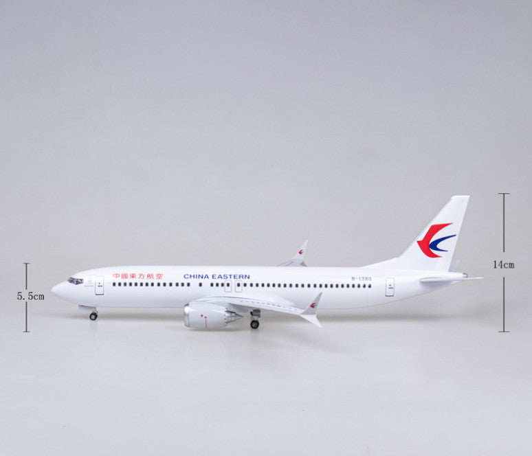47CM 1:85 CHINA EASTERN BOEING 737 MAX Passenger Plane Landing gear Resin Model