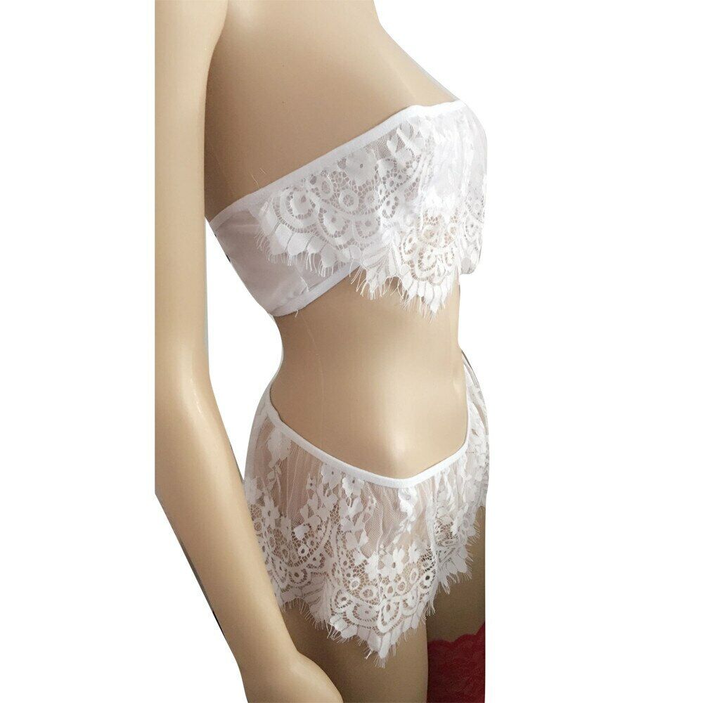 Babydoll Sleepwear Lace Bra Dress G-string Set Lingerie Sexy Hot Erotic Costumes
