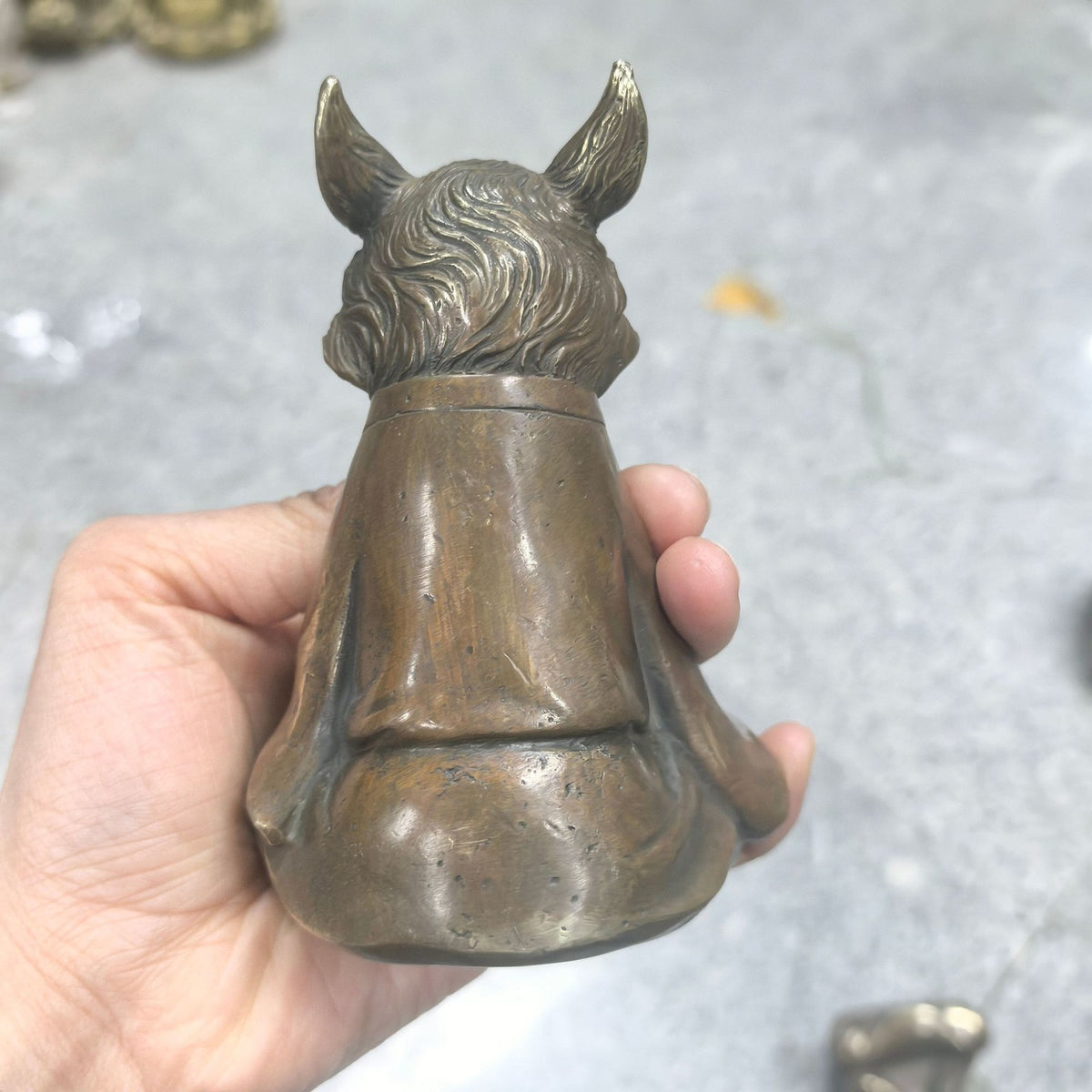 Pure Copper Zen Fox Statue Meditation Home Car Decor Five Immortals Figurine