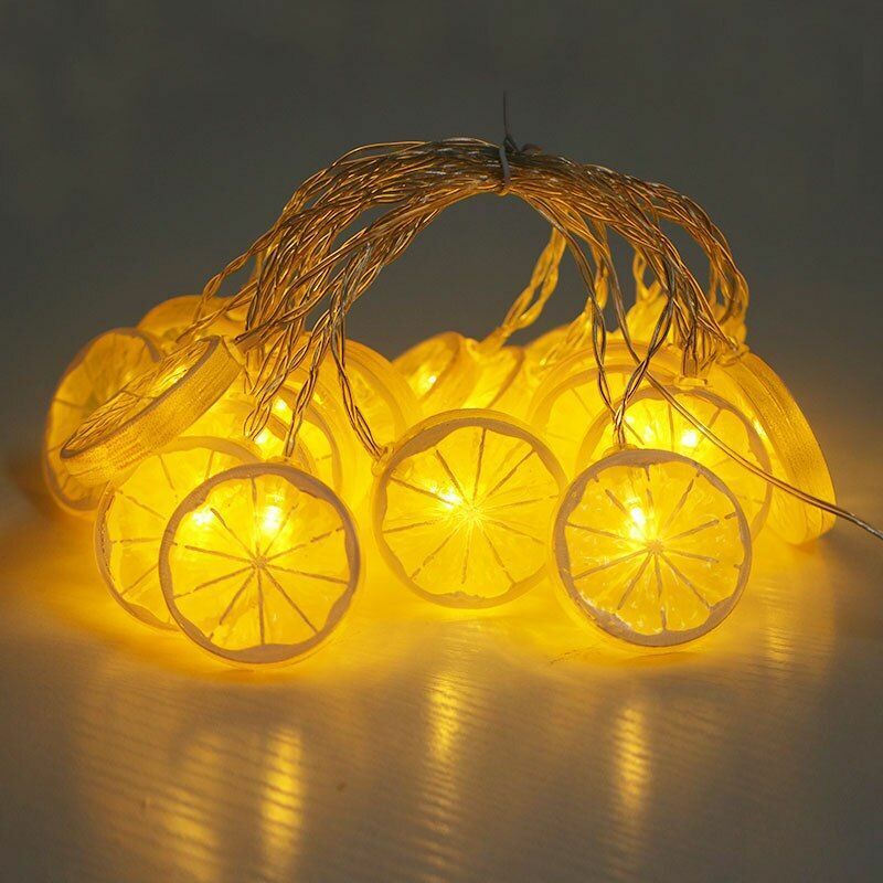 LED Lemon String Light 3M Shape Fairy Warm White Strip Battery USB Operated Wire
