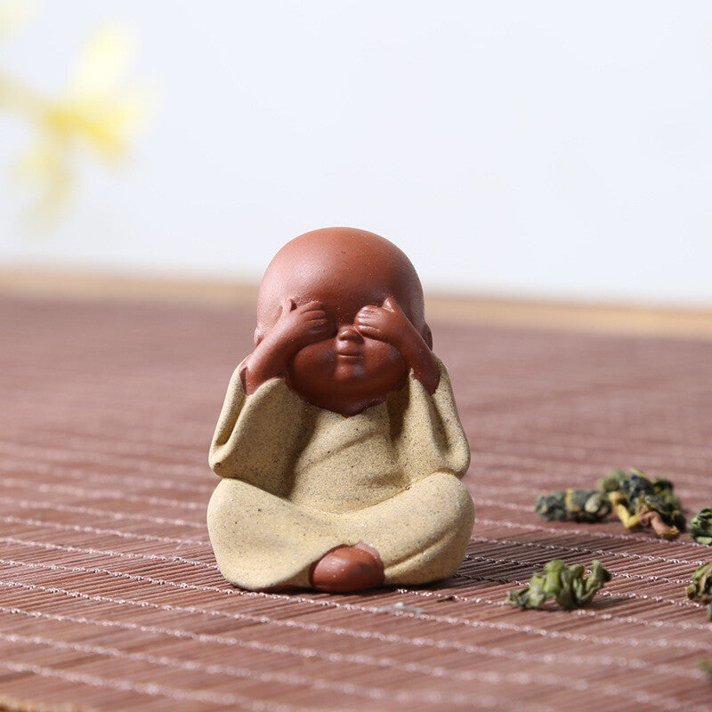 big promotion mini tea pet yixing zisha tea play monk home decoration lovely new