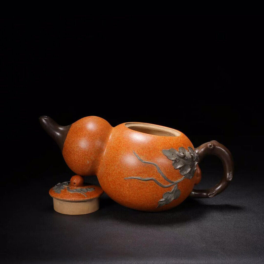 Chinese Yixing Zisha Clay Handmade Exquisite Teapot(葫芦 底款:蒋蓉)