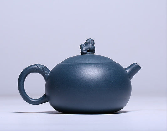 Handmade Yixing Zisha Green Zhu Clay Pottery Tea Pot Master Pot Mascot Teapot