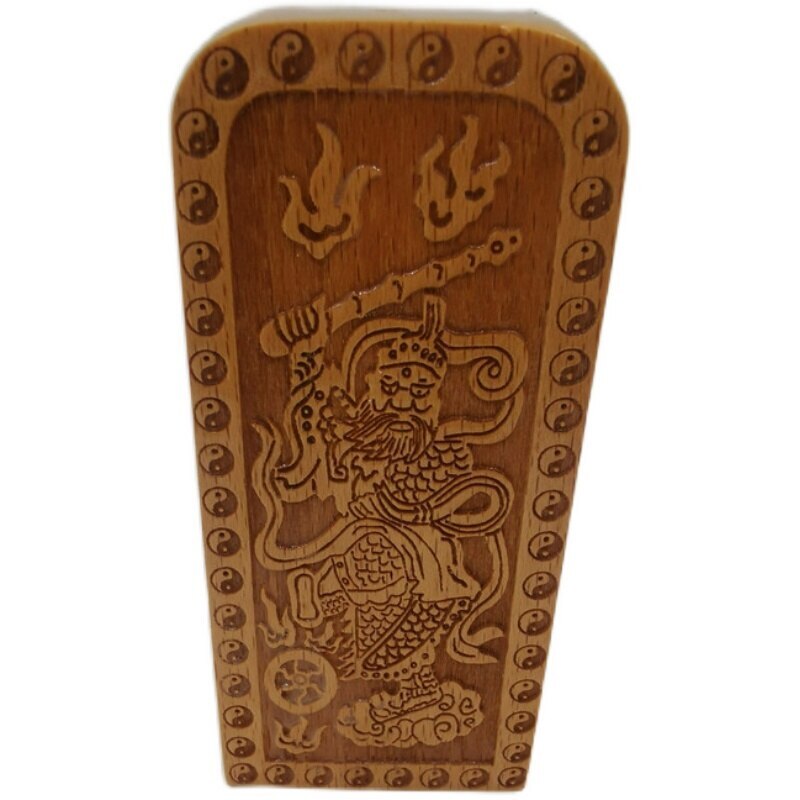 Taoist Peach Wood Five Thunder Order Token Wang Lingguan Magic Amulet Charm