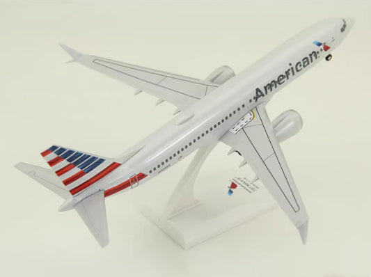 1:200 31CM RISESOON American BOEING 737 MAX 8 Airplane ABS Plastic Plane Model