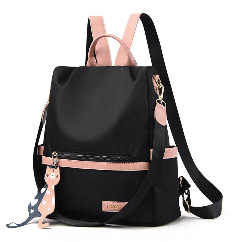 Anti-Theft Black Backpack Oxford Travel Backpacks Outdoor Waterproof Laptop Bags