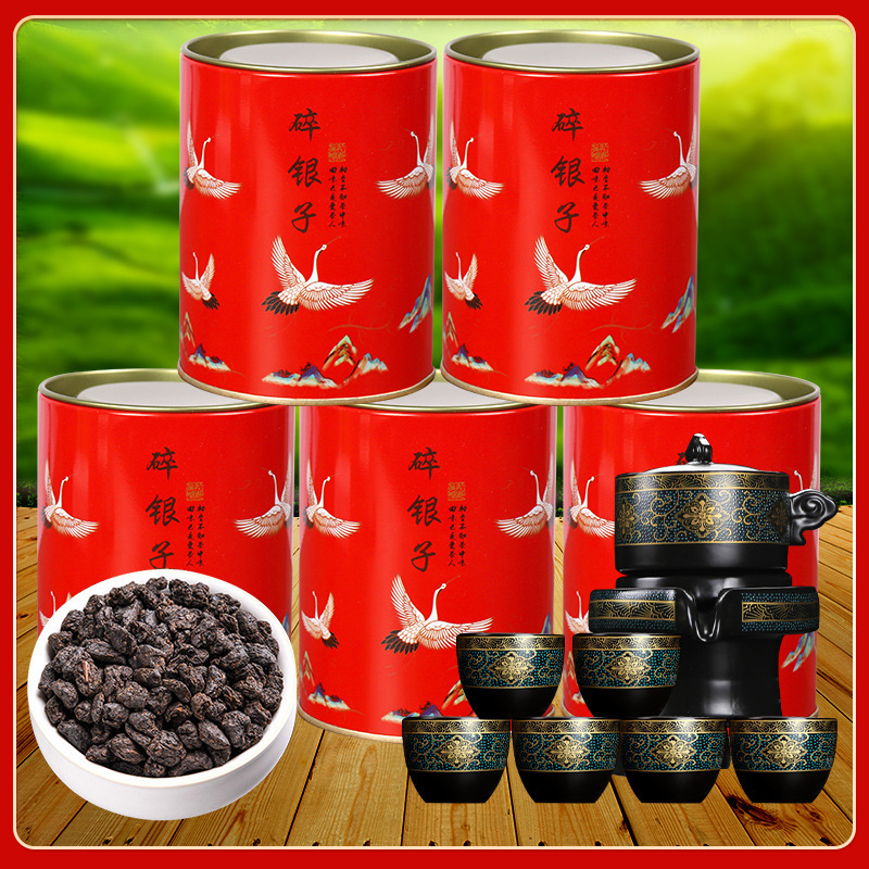 Glutinous Rice Fragrance Crushed Silver Tea Fossil Yunnan Pu'er Ripe Tea 50g/Can