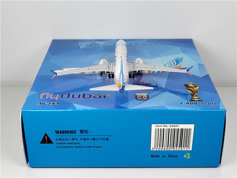 1:400 Phoenix flydubai BOEING B737MAX8 Airplane Diecast Aircraft Plane Model