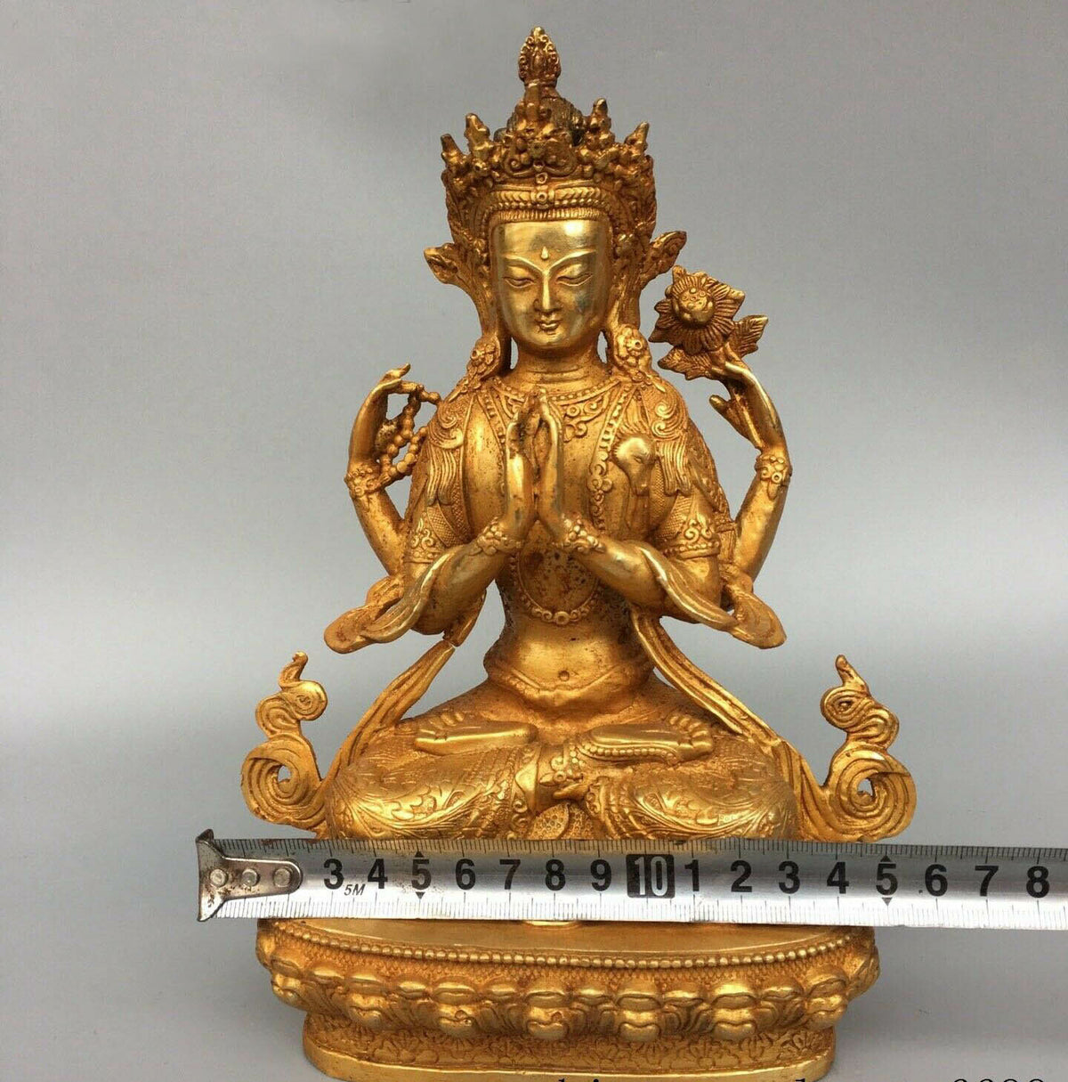 New Handmade Tibetan Avalokiteshvara Chenrezig Buddha Statue Guanyin Buddhism