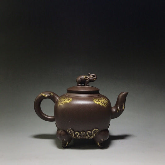 Chinese Yixing Zisha Clay Handmade Exquisite Teapot (吉祥如意 底款:蒋建军)