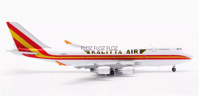 JC Wings for Kalitta Air for Boeing B747-400 N742CK Flaps down 1:400 plane Model
