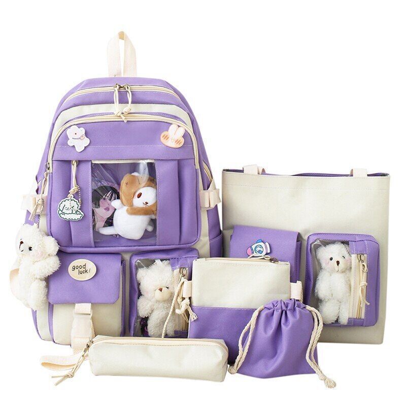 Women Backpack Multi Pockets Student Schoolbags Leisure Rucksack Backpack